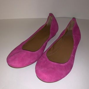 Pink Suede JCrew Flats
